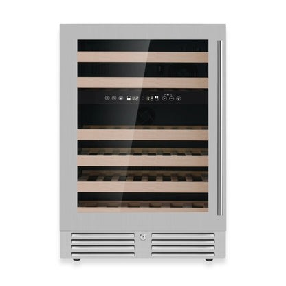 King's Bottle 24-Inch Under-Counter Dual Zone Wine Cooler with LOW E Glass Door
