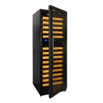 King's Bottle Tall Large Wine Refrigerator with Glass Door with Stainless Steel Trim