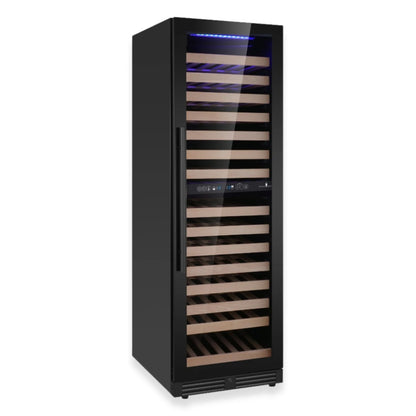 King's Bottle Tall Dual Zone Upright Wine Cooler with LOW-E Glass & Silent Cooling