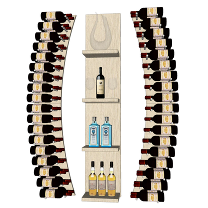 THE WINE BAR CURVED VINdustry Wine Wall