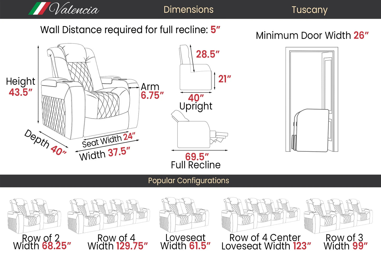 Valencia Seating Tuscany Ultimate Heat & Ventilation