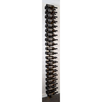 V Bar Floating Wine Rack - Single Spaced Label View Pegs