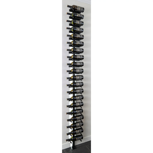 V Bar Floating Wine Rack - Single Spaced Label View Pegs
