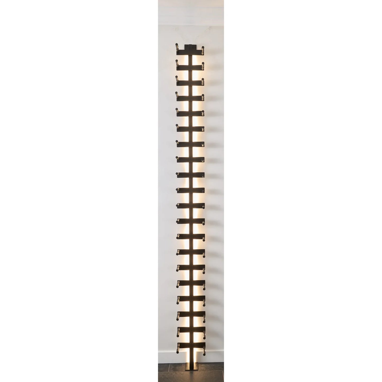 V Bar Floating Wine Rack - Single Spaced Label View Pegs